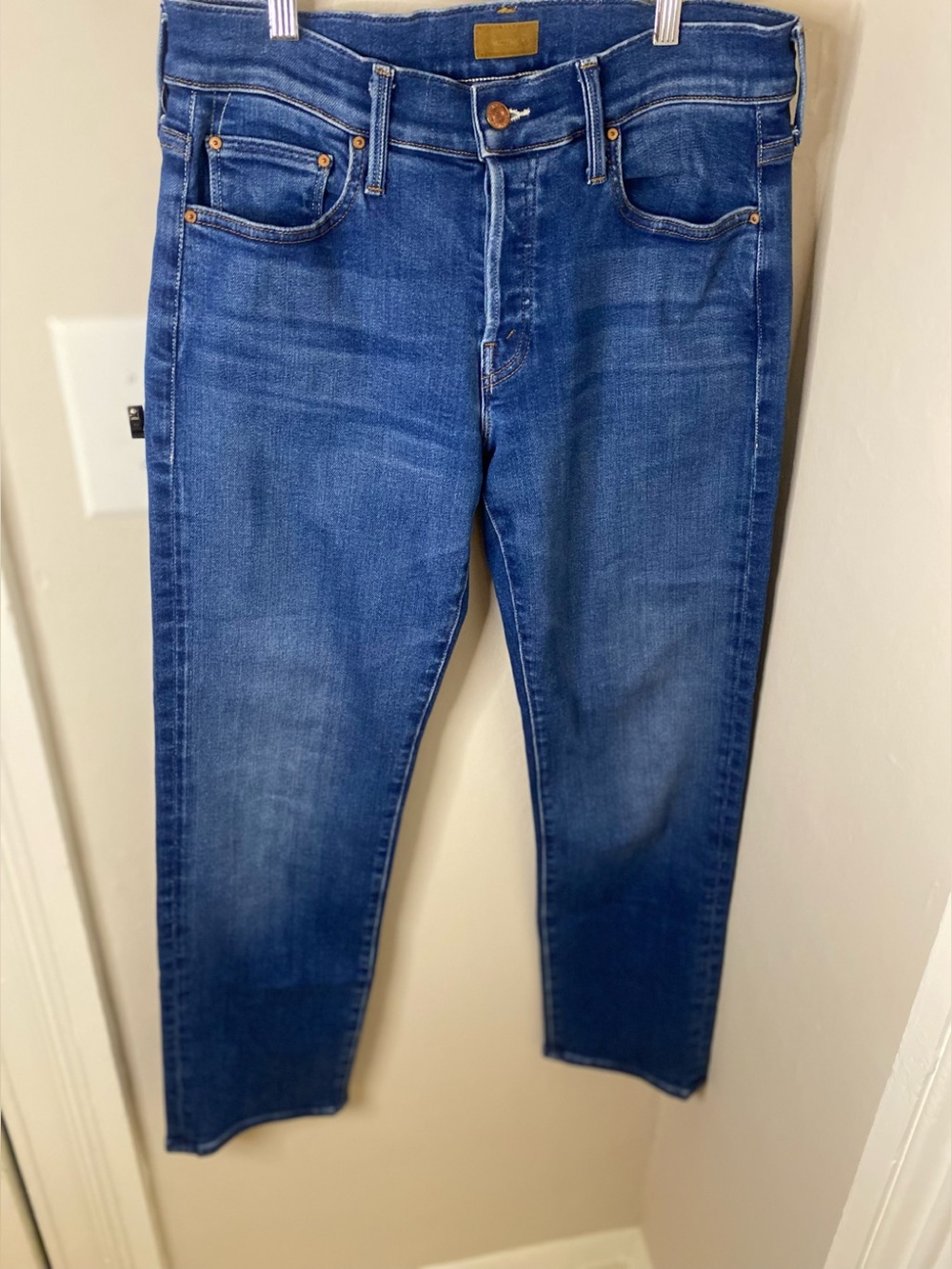 MOTHER Slider Hover Jeans in Classic Blue size 28